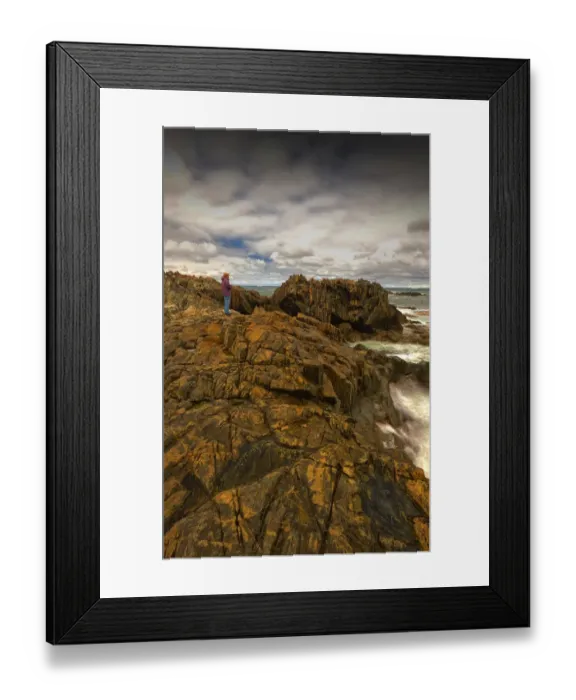 Framed Print : A view of the western coastline of King Island, Bass Strait, Tasmania, Australia