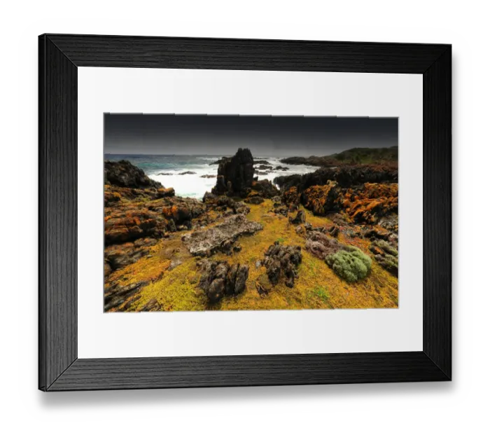 Framed Print : A view of the western coastline of King Island, Bass Strait, Tasmania, Australia