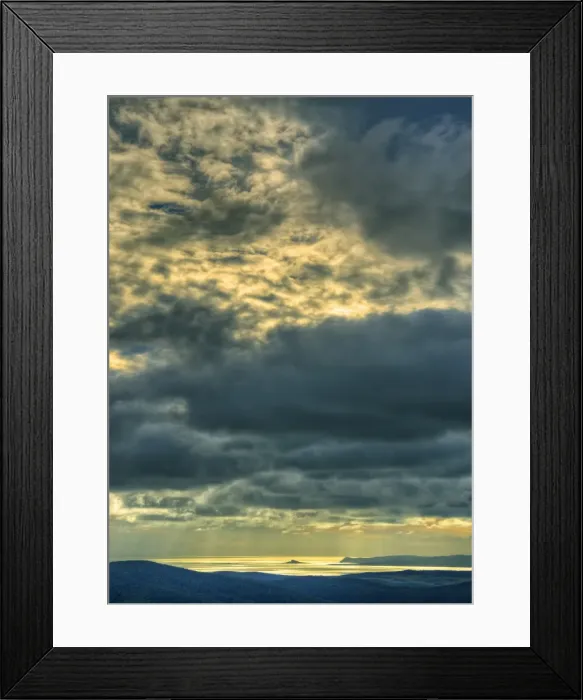 Framed Print : Light over Bass Straight Framed Print : Light over Bass Straight
