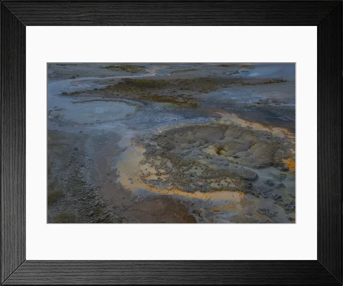 Framed Print : Thermal area, Yellowstone National Park, Wyoming, western United States of America