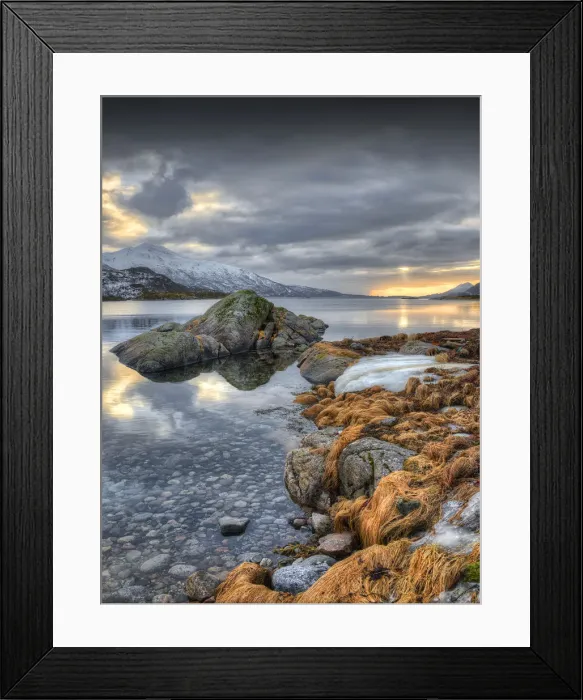 Framed Print : Winter Calm Austvagoya