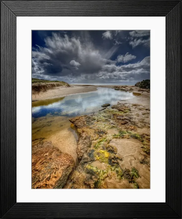 Framed Print : Clouds at Blow Creek King Island Framed Print : Clouds at Blow Creek King Island