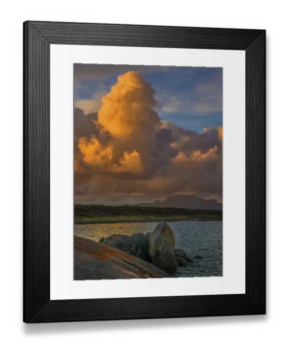 Framed Print : Cloud formation Sawyers bay