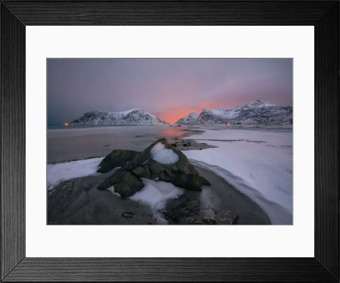 Framed Print : Winter Dusk Lofoten Framed Print : Winter Dusk Lofoten