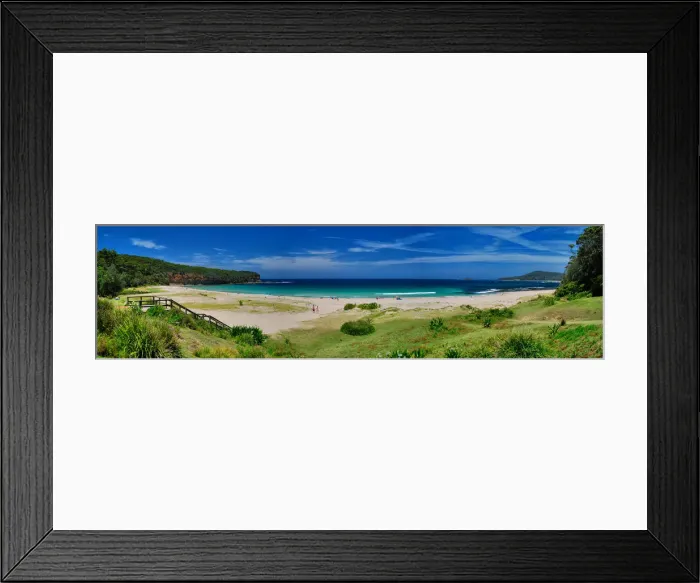 Framed Print : Pebble beach panorama, north Turros, New South Wales, Australia Framed Print : Pebble beach panorama, north Turros, New South Wales, Australia