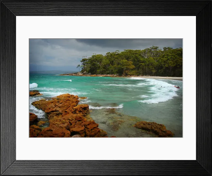 Framed Print : Jervis bay coastline, New South Wales, Australia