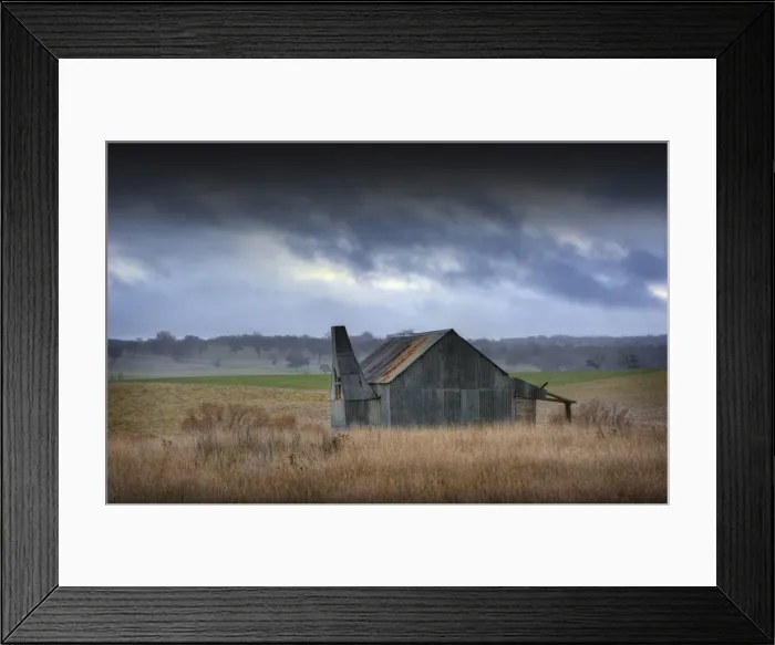 Framed Print : Old farm building, Sutton, New South Wales, Australia Framed Print : Old farm building, Sutton, New South Wales, Australia