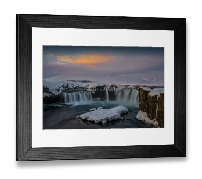 Framed Print : Godafoss in Winter