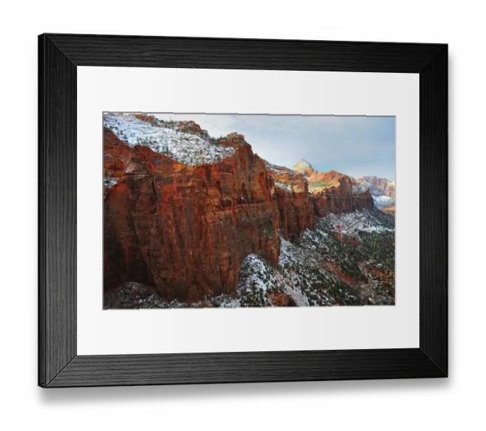 Framed Print : Winter in Zion National Park, Utah, southwest United States of America Framed Print : Winter in Zion National Park, Utah, southwest United States of America