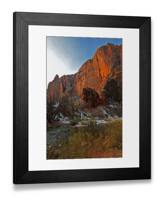 Framed Print : Winter in Zion National Park, Utah, southwest United States of America Framed Print : Winter in Zion National Park, Utah, southwest United States of America