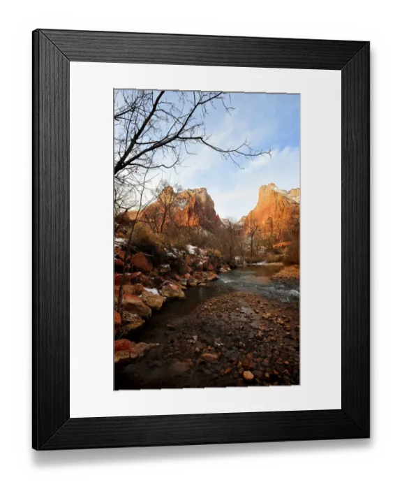 Framed Print : Winter in Zion National Park, Utah, southwest United States of America Framed Print : Winter in Zion National Park, Utah, southwest United States of America