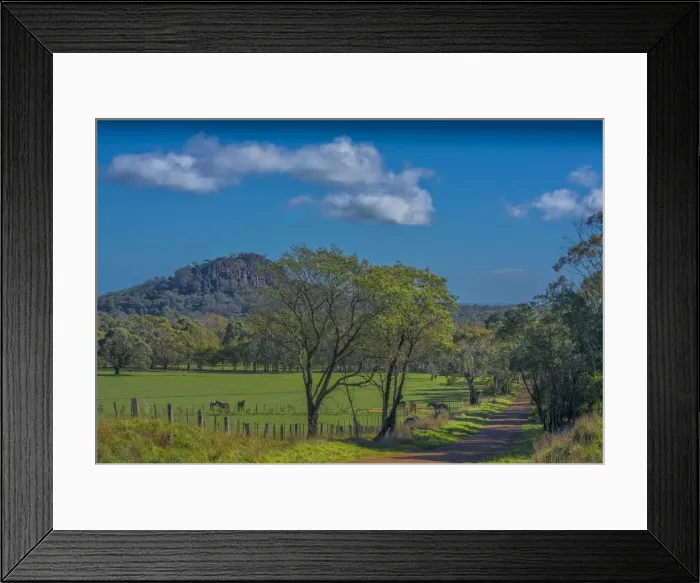 Framed Print : A rural scene in the Cherokee countryside, Macedon Ranges, Victoria, Australia