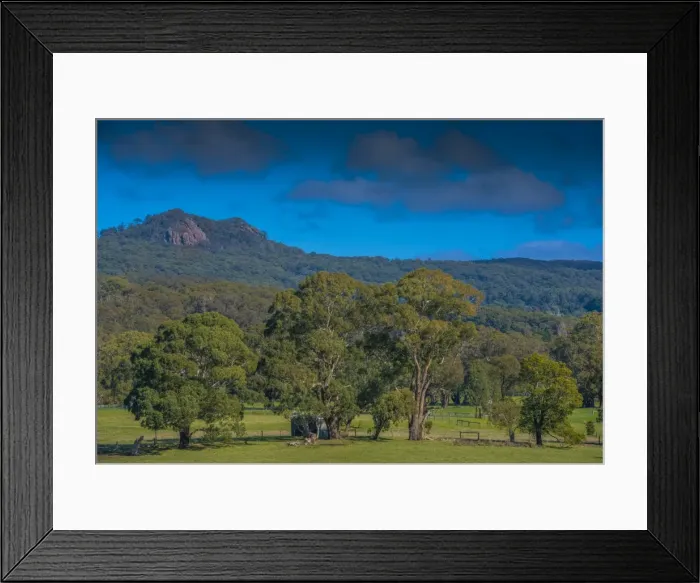 Framed Print : A rural scene in the Cherokee countryside, Macedon Ranges, Victoria, Australia