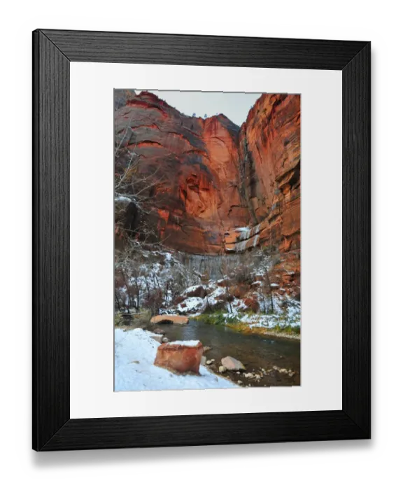 Framed Print : Winter in Zion National Park, Utah, southwest United States of America Framed Print : Winter in Zion National Park, Utah, southwest United States of America