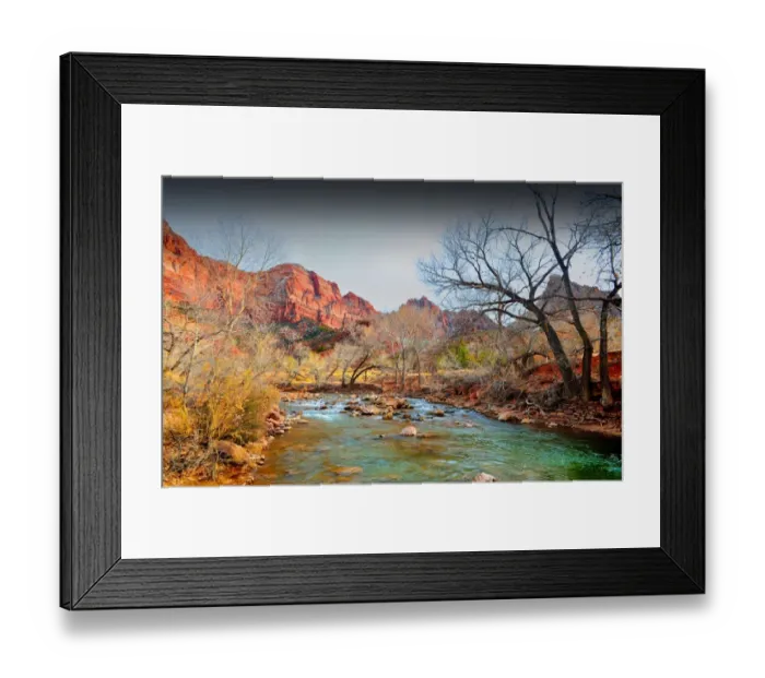 Framed Print : Winter in Zion National Park, Utah, southwest United States of America Framed Print : Winter in Zion National Park, Utah, southwest United States of America
