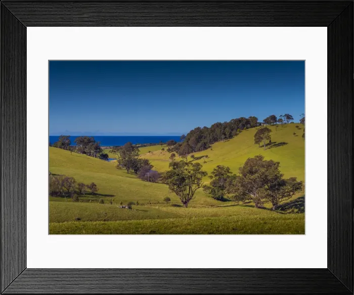 Framed Print : Hinterland at Mystery bay, southern coastline of New South Wales, Australia
