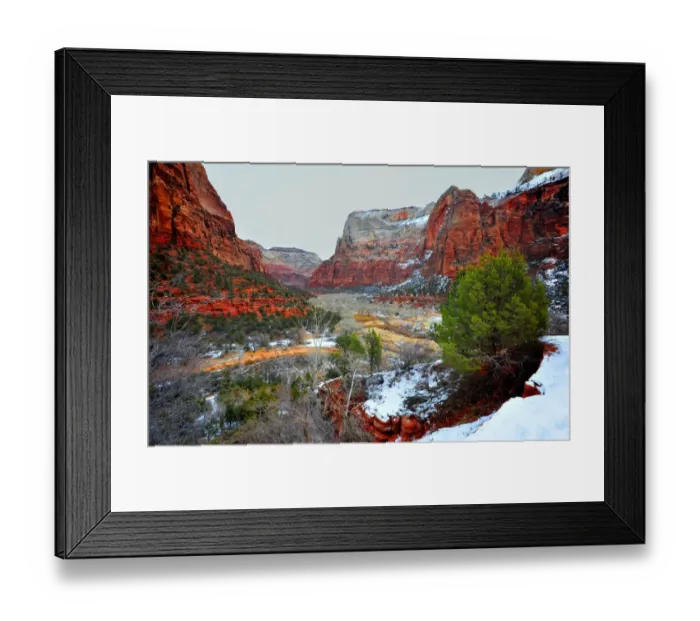 Framed Print : Winter in Zion National Park, Utah, southwest United States of America Framed Print : Winter in Zion National Park, Utah, southwest United States of America