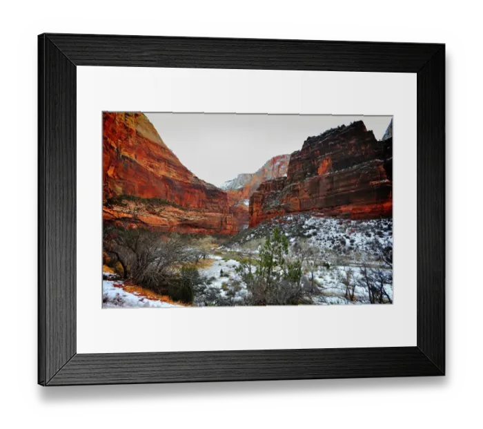 Framed Print : Winter in Zion National Park, Utah, southwest United States of America Framed Print : Winter in Zion National Park, Utah, southwest United States of America