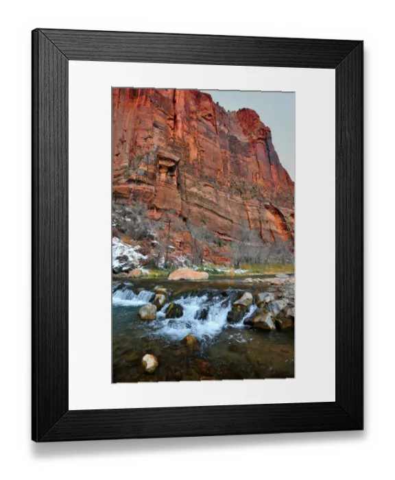 Framed Print : Winter in Zion National Park, Utah, southwest United States of America Framed Print : Winter in Zion National Park, Utah, southwest United States of America