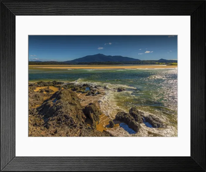 Framed Print : Bermagui and pristine coastal areas of the southern coastline of New South Wales, Australia