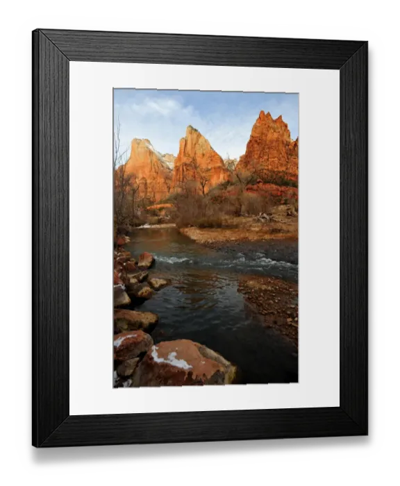Framed Print : Winter in Zion National Park, Utah, southwest United States of America