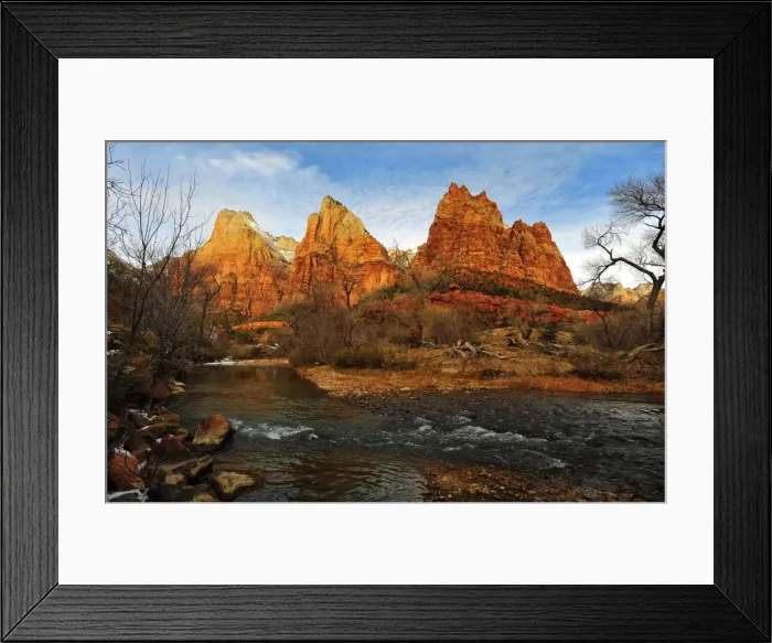 Framed Print : Winter in Zion National Park, Utah, southwest United States of America Framed Print : Winter in Zion National Park, Utah, southwest United States of America