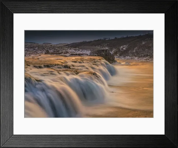 Framed Print : Faxafoss waterfall, Central Iceland