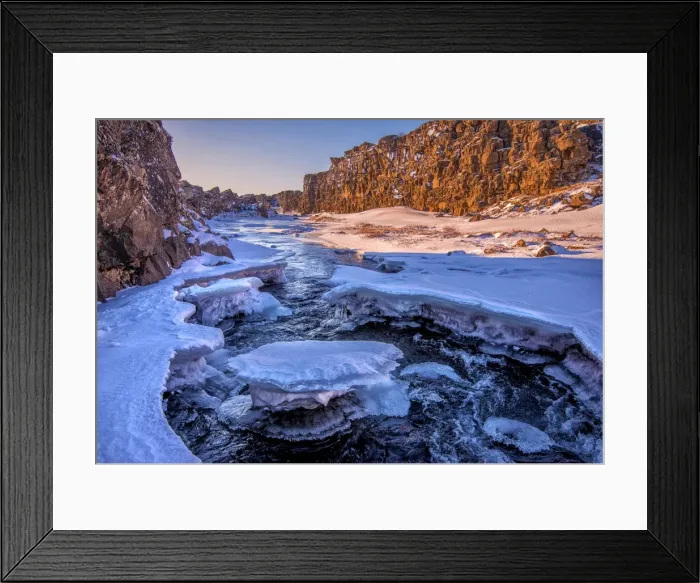 Framed Print : A frozen winter wonderland at Thikngvellir, central Iceland Framed Print : A frozen winter wonderland at Thikngvellir, central Iceland