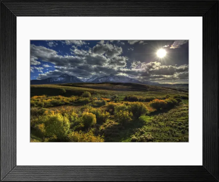 Framed Print : A view towards the San Juan mountains, Colorado, south west United States of America Framed Print : A view towards the San Juan mountains, Colorado, south west United States of America