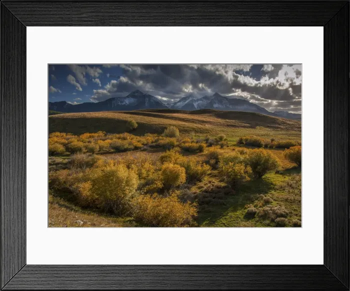 Framed Print : A view towards the San Juan mountains, Colorado, south west United States of America Framed Print : A view towards the San Juan mountains, Colorado, south west United States of America
