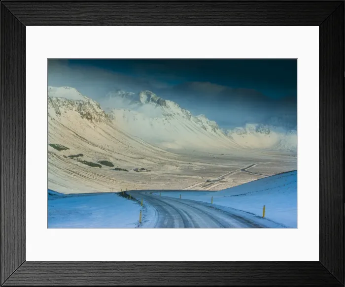 Framed Print : Snaefellsjokull in winter, north west Iceland Framed Print : Snaefellsjokull in winter, north west Iceland