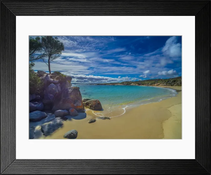Framed Print : All-ports beach on the Western coastline of Flinders Island, Bass Strait, Tasmania Framed Print : All-ports beach on the Western coastline of Flinders Island, Bass Strait, Tasmania