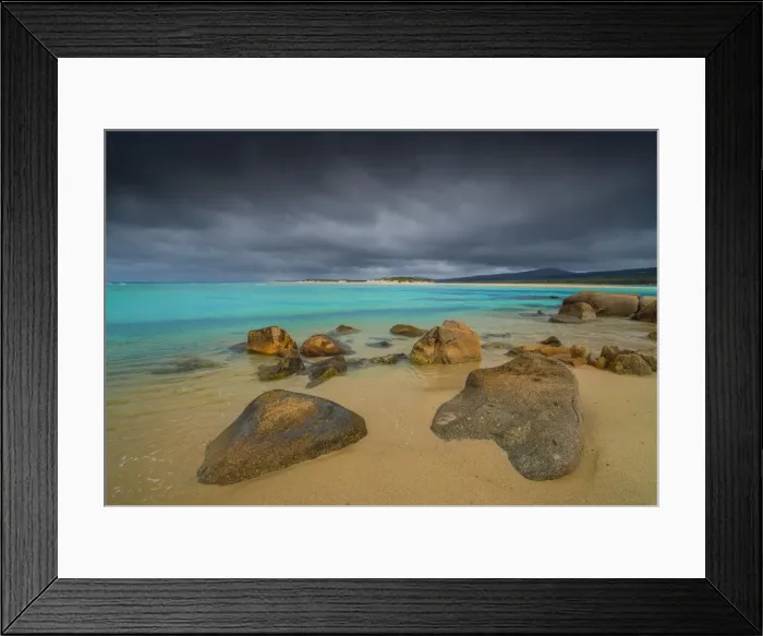 Framed Print : The coastline at North East river, Flinders Island, Bass Strait, Tasmania Framed Print : The coastline at North East river, Flinders Island, Bass Strait, Tasmania
