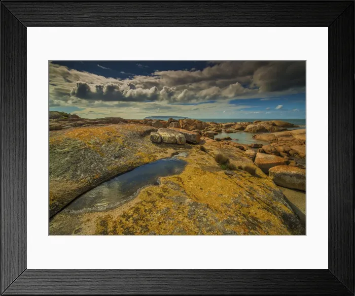 Framed Print : The coastline at North East river, Flinders Island, Bass Strait, Tasmania