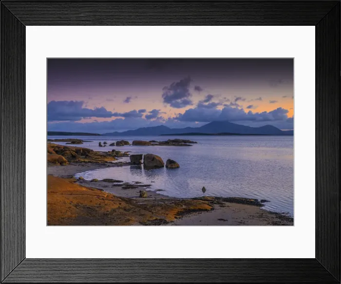 Framed Print : Dusk at Petrifaction bay, southern area of Flinders Island, Bass Strait, Tasmania