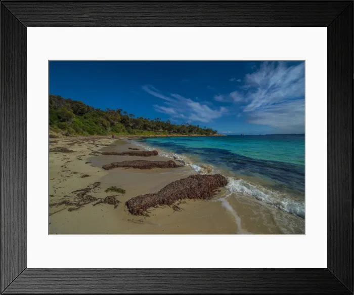 Framed Print : Coastline at Emita beach, Flinders Island, Bass Strait, Tasmania