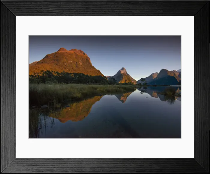 Framed Print : The majestic view of milford sound in the Fiordland national park, south island, New Zealand