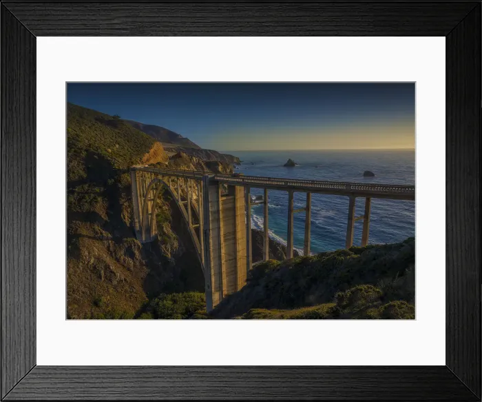 Framed Print : Bixby bridge, Californian coastline, United States Framed Print : Bixby bridge, Californian coastline, United States