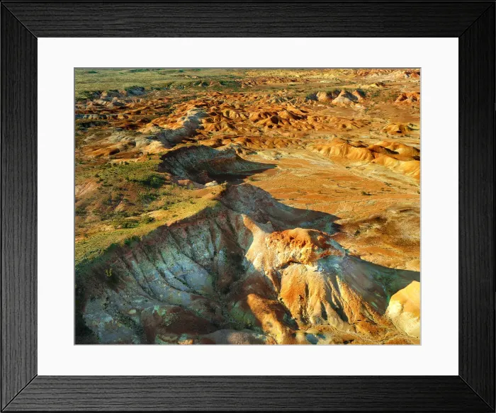 Framed Print : An aerial view of the Painted Hills, outback South Australia Framed Print : An aerial view of the Painted Hills, outback South Australia