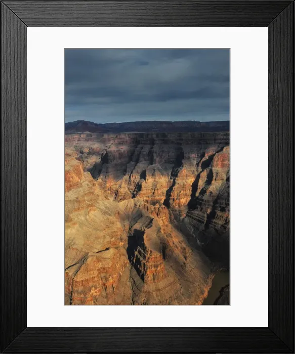 Framed Print : Aerial view of the Colorado Plateau near the western end of the Grand Canyon