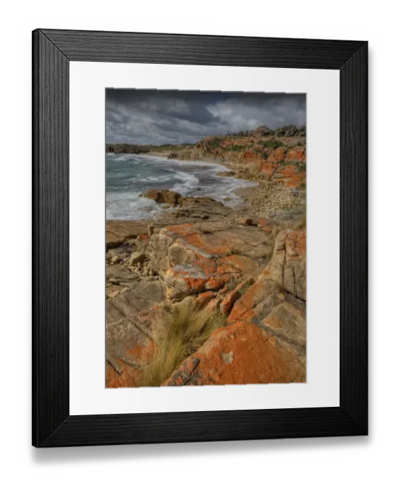 Framed Print : Coastal view on Flinders Island, Bass Strait, Tasmania, Australia
