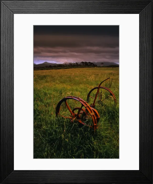 Framed Print : Old and rusting machinery on Flinders Island, Bass Strait, Tasmania, Australia