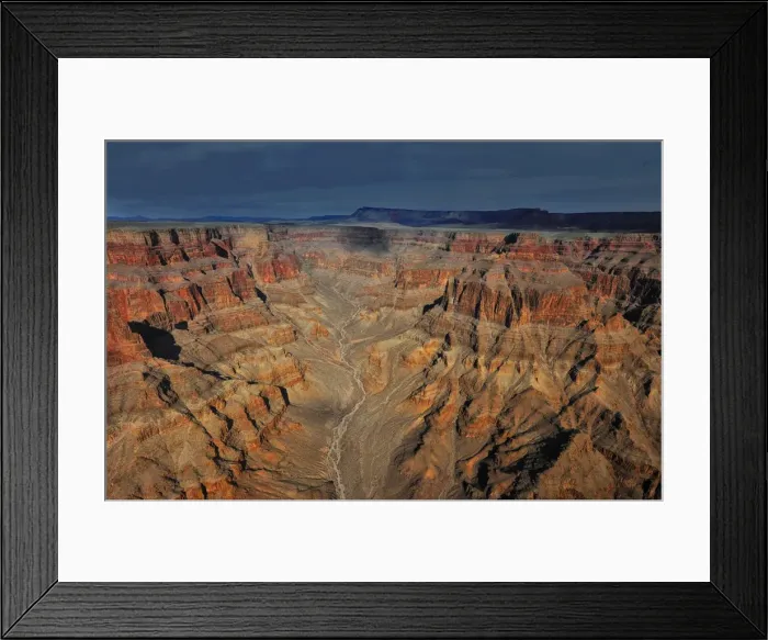 Framed Print : Aerial view of the Colorado Plateau near the western end of the Grand Canyon