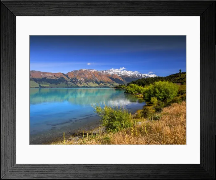 Framed Print : Reflections in lake Wakatipu, South Island, New Zealand