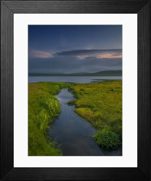 Framed Print : Loch Spiggie, Shetland Islands Scotland