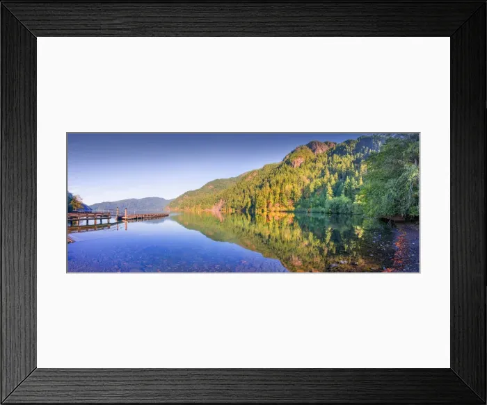 Framed Print : Crescent lake, Washington State, USA