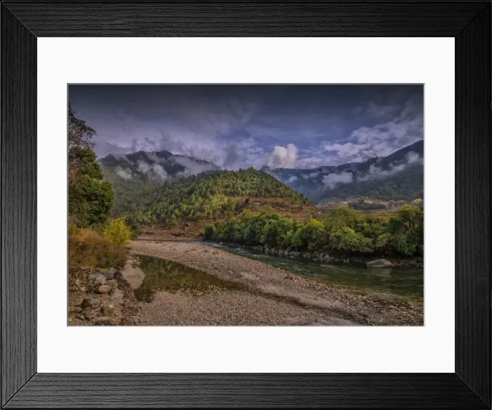 Framed Print : View at Khamsum valley, Kingdom of Bhutan, Eastern Himalayas Framed Print : View at Khamsum valley, Kingdom of Bhutan, Eastern Himalayas