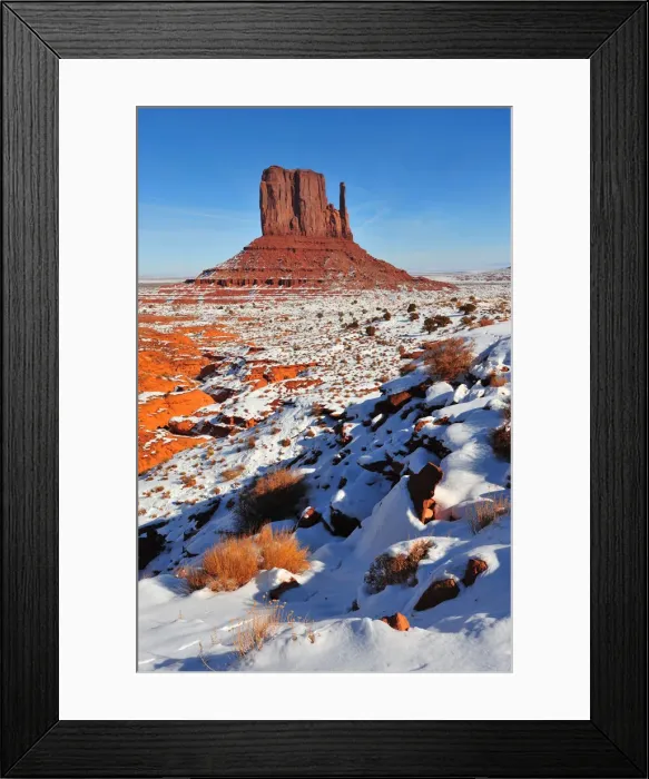 Framed Print : Monument valley in Winter, Arizona, south western United States of America