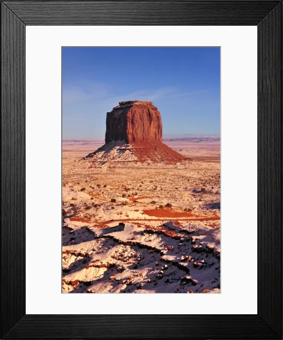 Framed Print : Monument valley in Winter, Arizona, south western United States of America