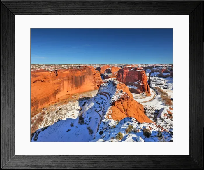 Framed Print : Canyon De-Chelly in winter, Arizona, south western United States of America